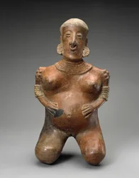 Kneeling Pregnant Woman