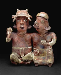 Seated joined couple, 200 B.C- 300 AD
