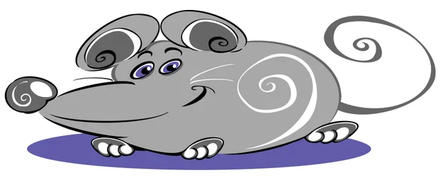 Curly Mouse - Cartoon