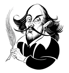 William Shakespeare - caricature