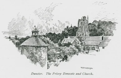 Dunster, The Priory Dovecote and Church