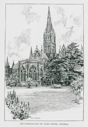 The Cathedral from the Palace Garden, Salisbury