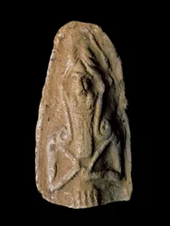 Sumerian Civilization: Figurine of God Warrior. Terracotta Sculpture