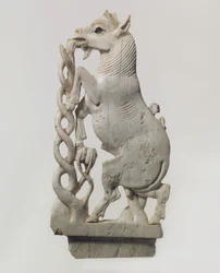 Openwork furniture plaque with a rearing goat, c.9th-8th century B.C.