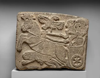 Orthostat relief: lion-hunt scene