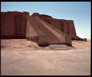View of the Stairway of the Reconstructed Ziggurat, 2050 BC