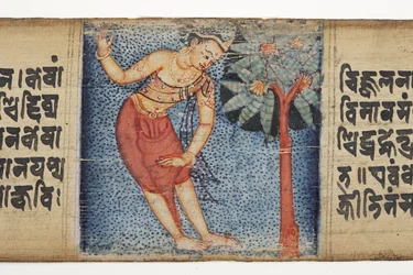 Sudhana Standing Beside a Tree, from the Gandavyuha