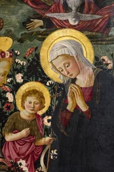 The Virgin Mary, St. John and Two Angels Adoring the Christ Child