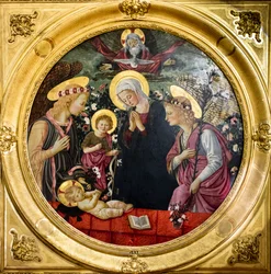 The Virgin Mary, St. John and Two Angels Adoring the Christ Child