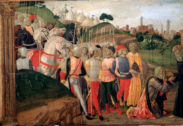 Totila, King of the Ostrogoths Visiting Benedict of Nursia (detail)