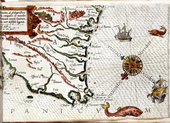 Cape Finisterre after the portulan of Luca J. Waghenaer tresoor de zeevaert, Leiden 1592
