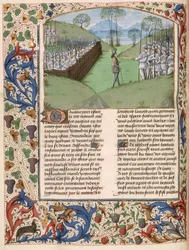 The Saxon stockade at the Battle of Hastings (1066) from 