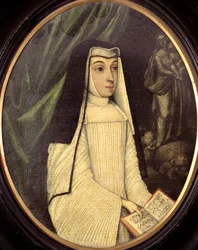 Mary Barbara Huddleston in the habit of a nun of the order of Augustinian Canonesses at the English Convent in Bruges