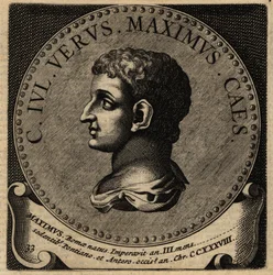 Portrait of Roman Emperor Gaius Iulius Verus Maximus