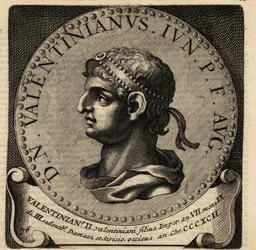 Portrait of Roman Emperor Valentinian II