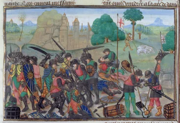 Christians and Saracens Fighting, from the 