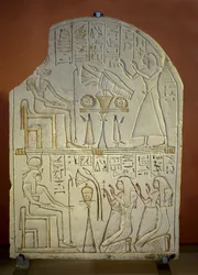 Stele of Penboui with Toueris and Isis Hathor