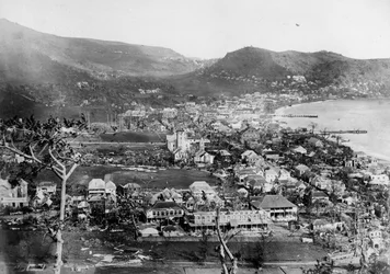 New Zealand town after an earthquake