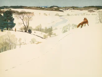 Fox in the Snow, endpaper in 