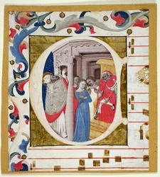 Ms. 278A: Historiated initial cut from an antiphoner