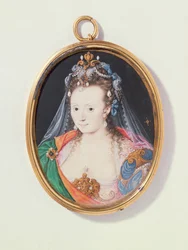 Miniature of Arabella Stuart, Duchess of Lennox, 1593