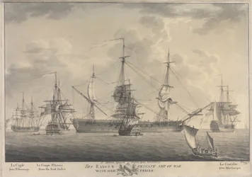The Ranger, Private Ship of War, with her Prizes