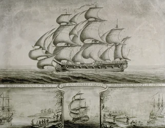 View of the Southwell Frigate Trading on the Coast of Africa