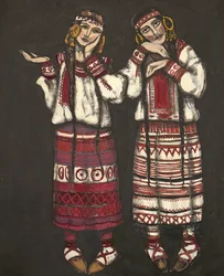 Costume Design for the Ballet The Rite of Spring (Le Sacre du Printemps) by I. Stravinski, 1930