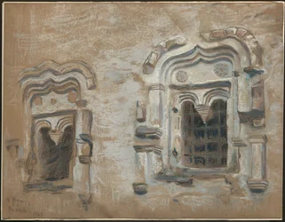 Windows of a 17th Century House, Pskov (from "Studies from journey through old Russian towns")
