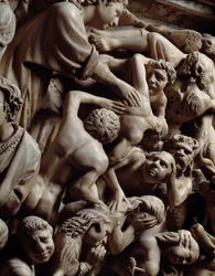 Gothic Art: Last judgment, Damned in hell (detail)
