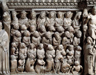 Last Judgment, the Elect (detail)