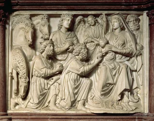 Relief depicting the Adoration of the Magi from the pulpit, 1260
