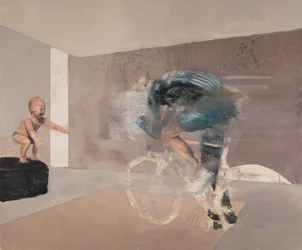 Child with cyclist