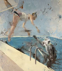 Monkey with trapeze artist