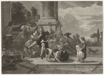 Merry Company on a Terrace