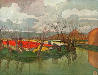 A Tulip Farm in Holland, c. 1898