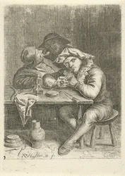 Two Smokers at a Table
