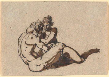 A Man and a Woman Embracing