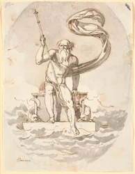 Oceanus on His Throne in the Sea