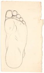 Study of a Foot Seen from Below. Heel to the Right