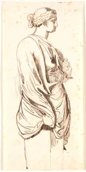Study of a Female Herm in Profile