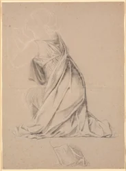 Study for the Kneeling Figure Symbolizing Holstein on the Christian I Painting at Christiansborg