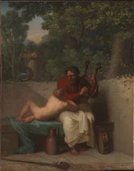 The Greek Poet Anacreon and Bathyll