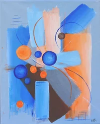 Dynamic Blue Orange Spheres