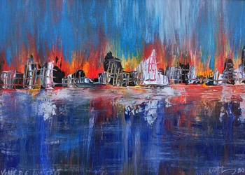 Vibrant City Reflection