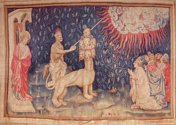 The Beast of the Earth Makes Fire Fall from the Sky (from the Apocalypse Tapestry of Angers)