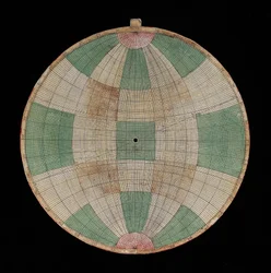 Astrolabe, Detail of a Plate with a Projection of Frijus