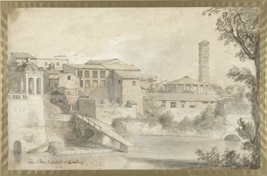 Tiber Island with the Monastery of San Bartolommeo