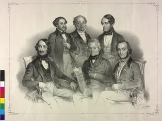 Tableau with Images of Henry Wilhelm Ernst Famous Violinist