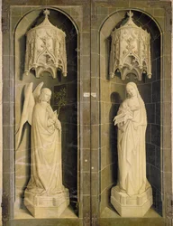 The Annunciation, outer panel from the Triptych of Moses and the Burning Bush, c.1476